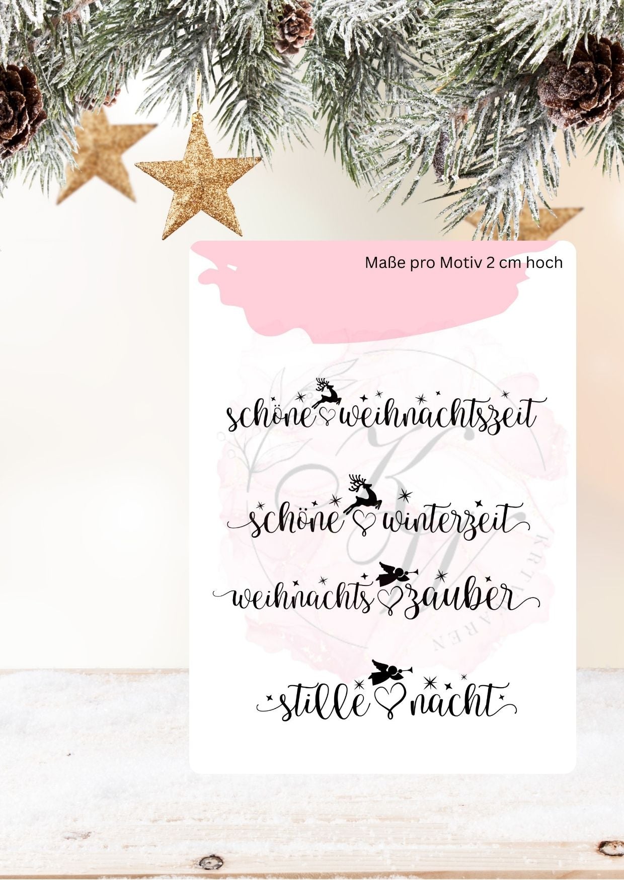 RUB ONS - "Weihnachten Schrift 4.0 " | RUBONS | randlos | glänzend | schwarz|No.396