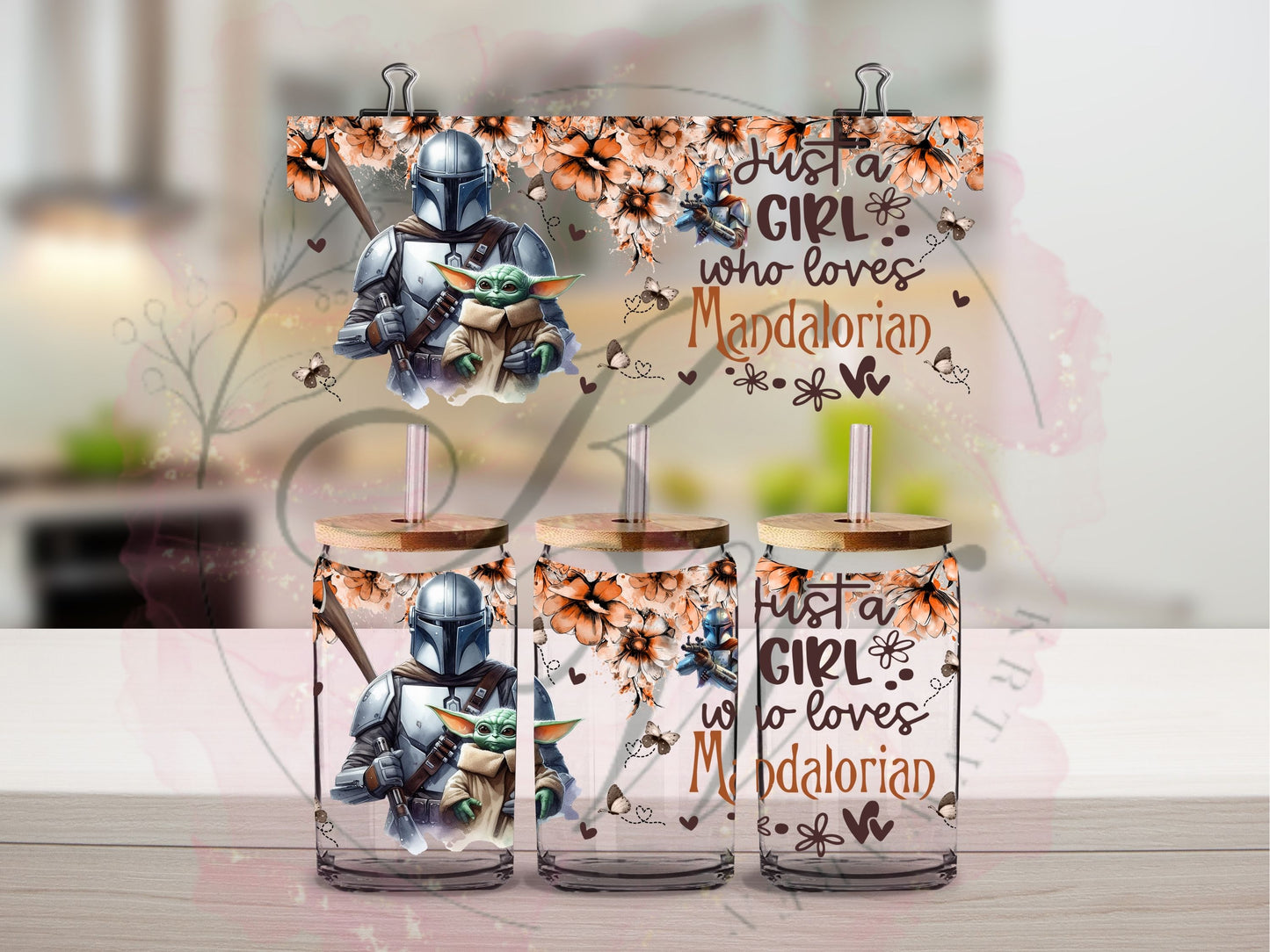 Trinkgläser 16oz Rub Ons "Disney Figuren männlich" No.401