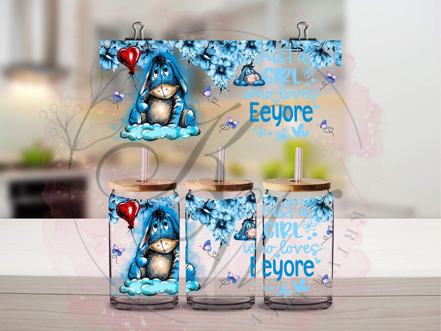 Trinkgläser 16oz Rub Ons "Disney Figuren männlich" No.401