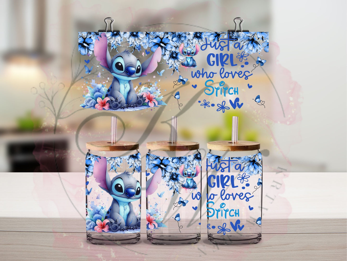 Trinkgläser 16oz Rub Ons "Disney Figuren männlich" No.401