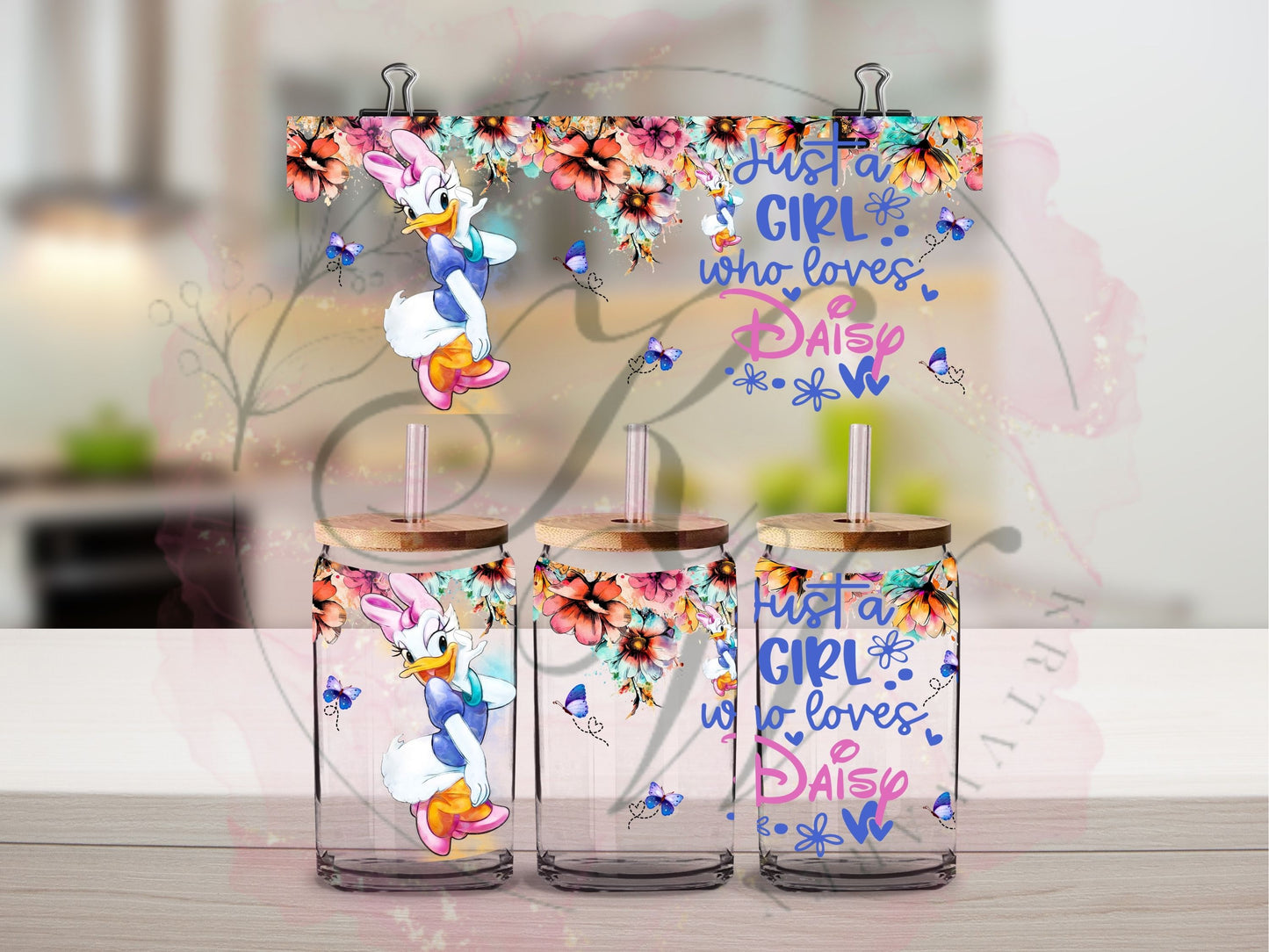 Trinkgläser 16oz Rub Ons "Disney Figuren weiblich" No.400