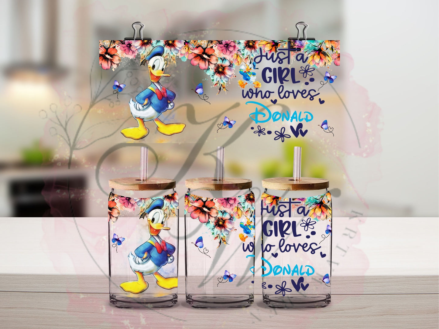 Trinkgläser 16oz Rub Ons "Disney Figuren männlich" No.401
