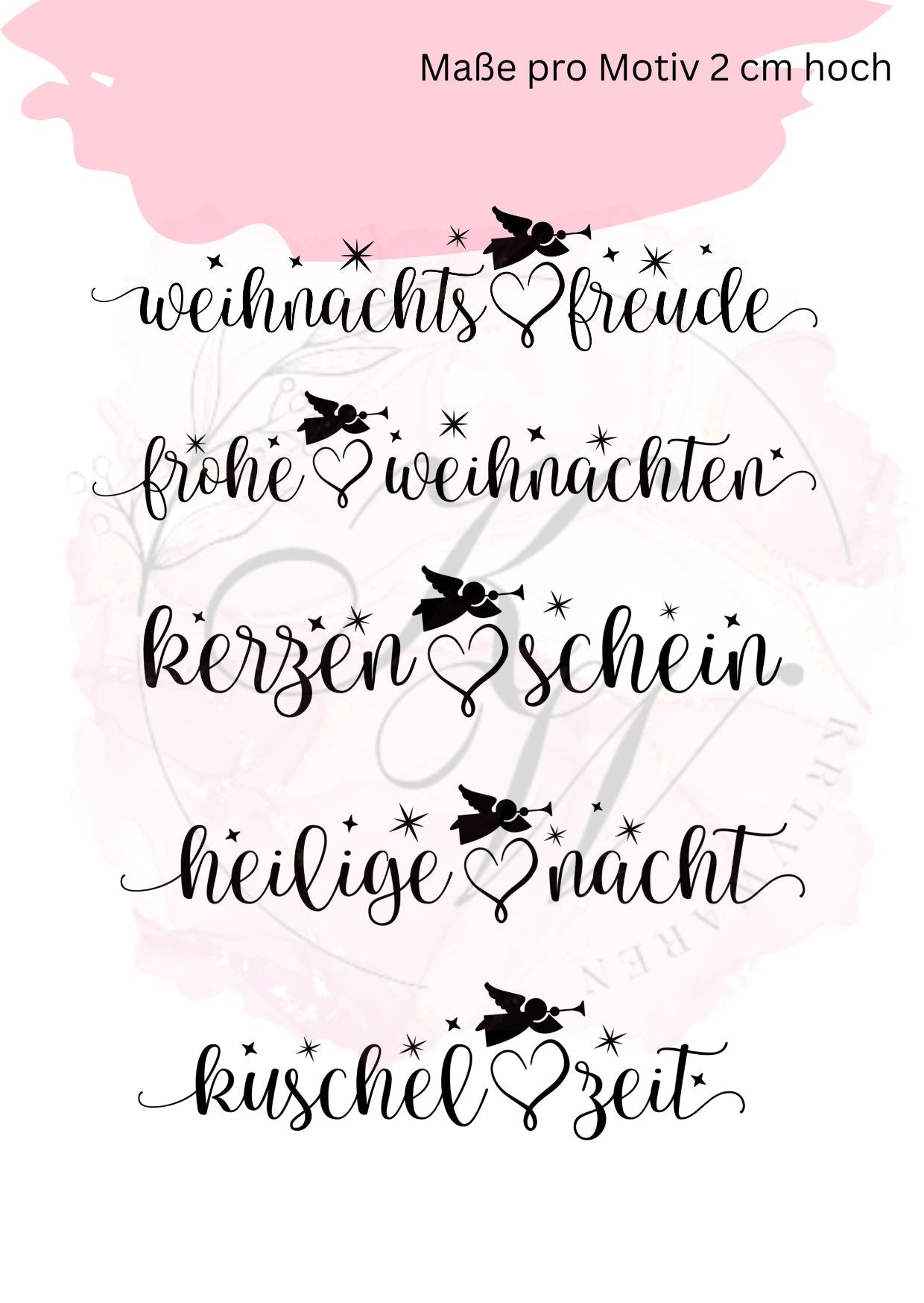 RUB ONS - "Weihnachten Schrift 3.0 " | RUBONS | randlos | glänzend | schwarz|No.395