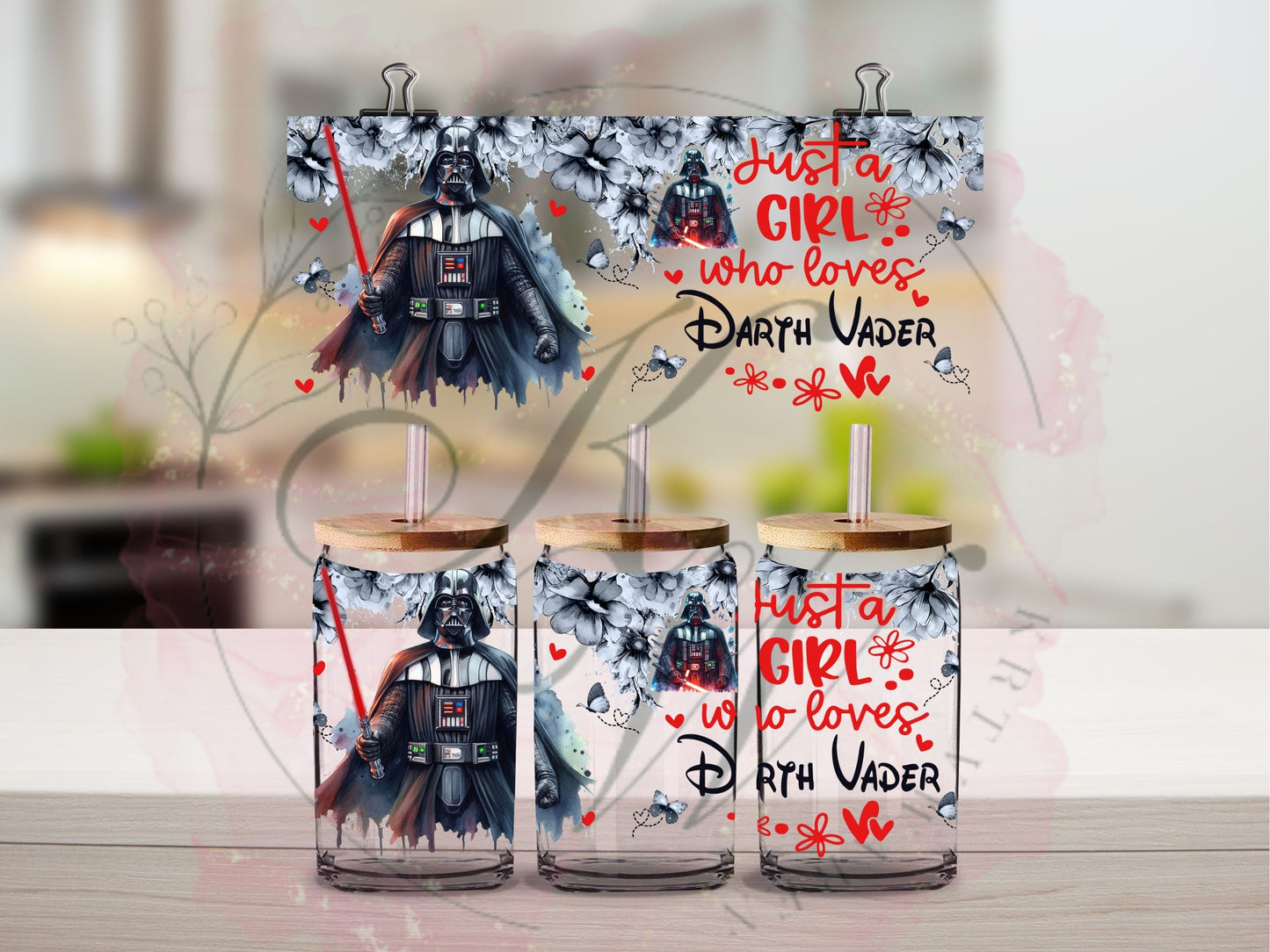 Trinkgläser 16oz Rub Ons "Disney Figuren männlich" No.401