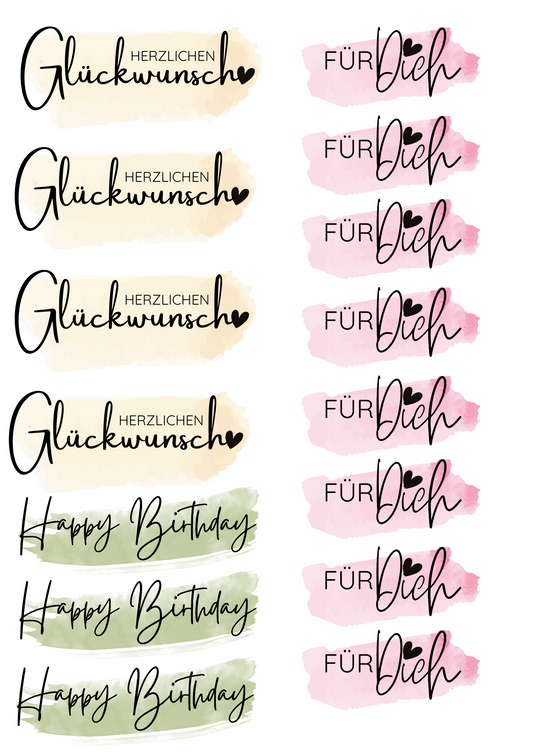 RUB ONS - "Geburtstag" | RUBONS | randlos | glänzend | bunt | A5