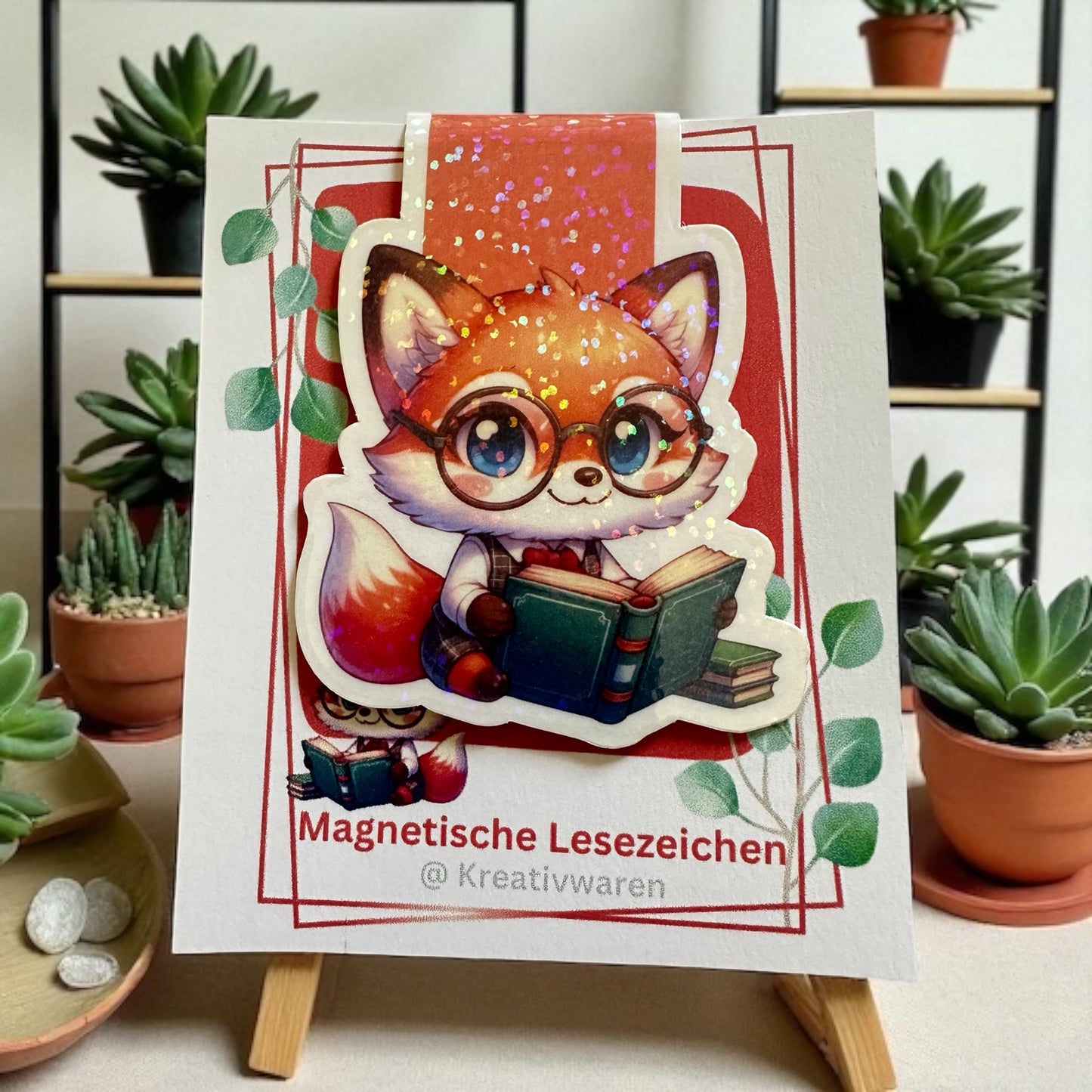 Magnetische Lesezeichen "Fuchs mit Buch"