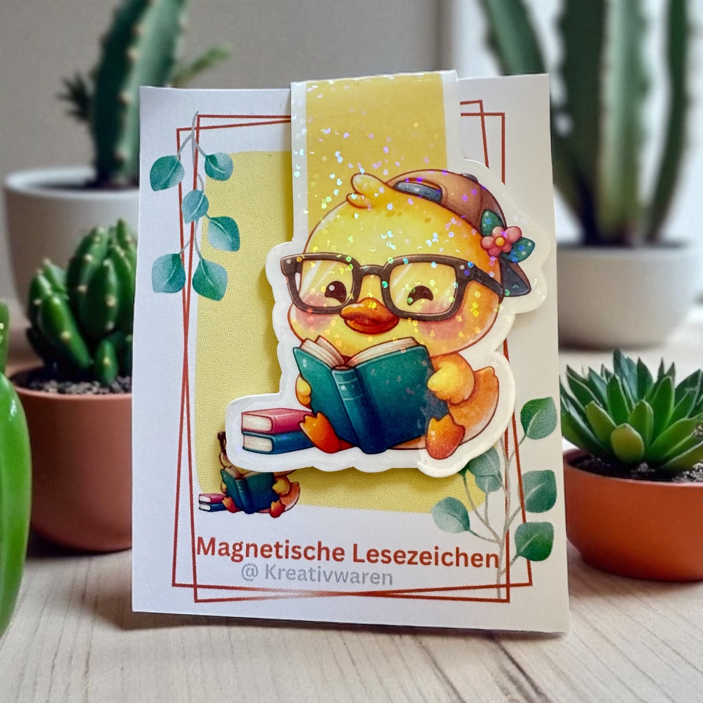 Magnetische Lesezeichen "Ente mit Buch"