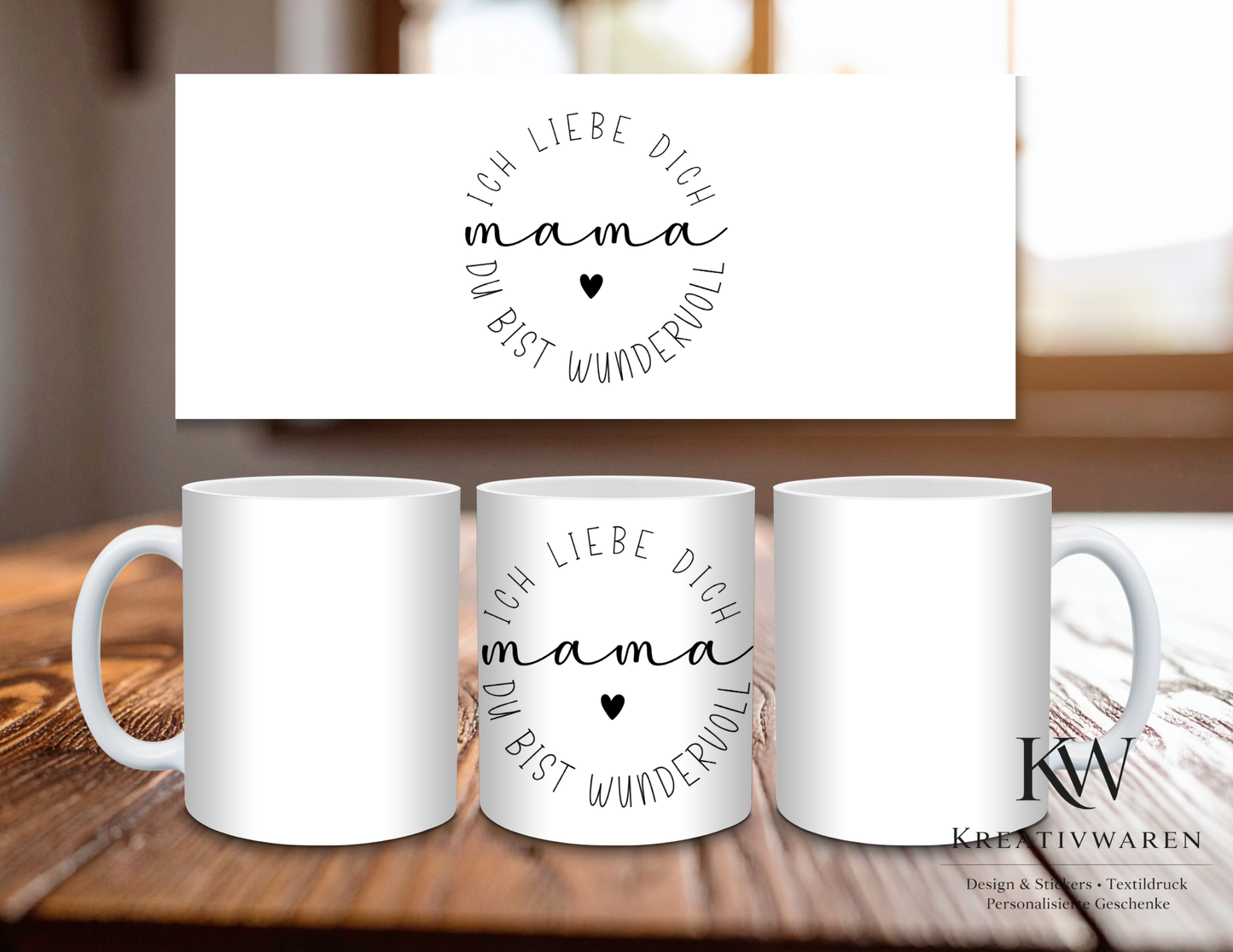 Mama Tasse „Ich liebe dich“ 💖 – Liebevolles Geschenk für Mama