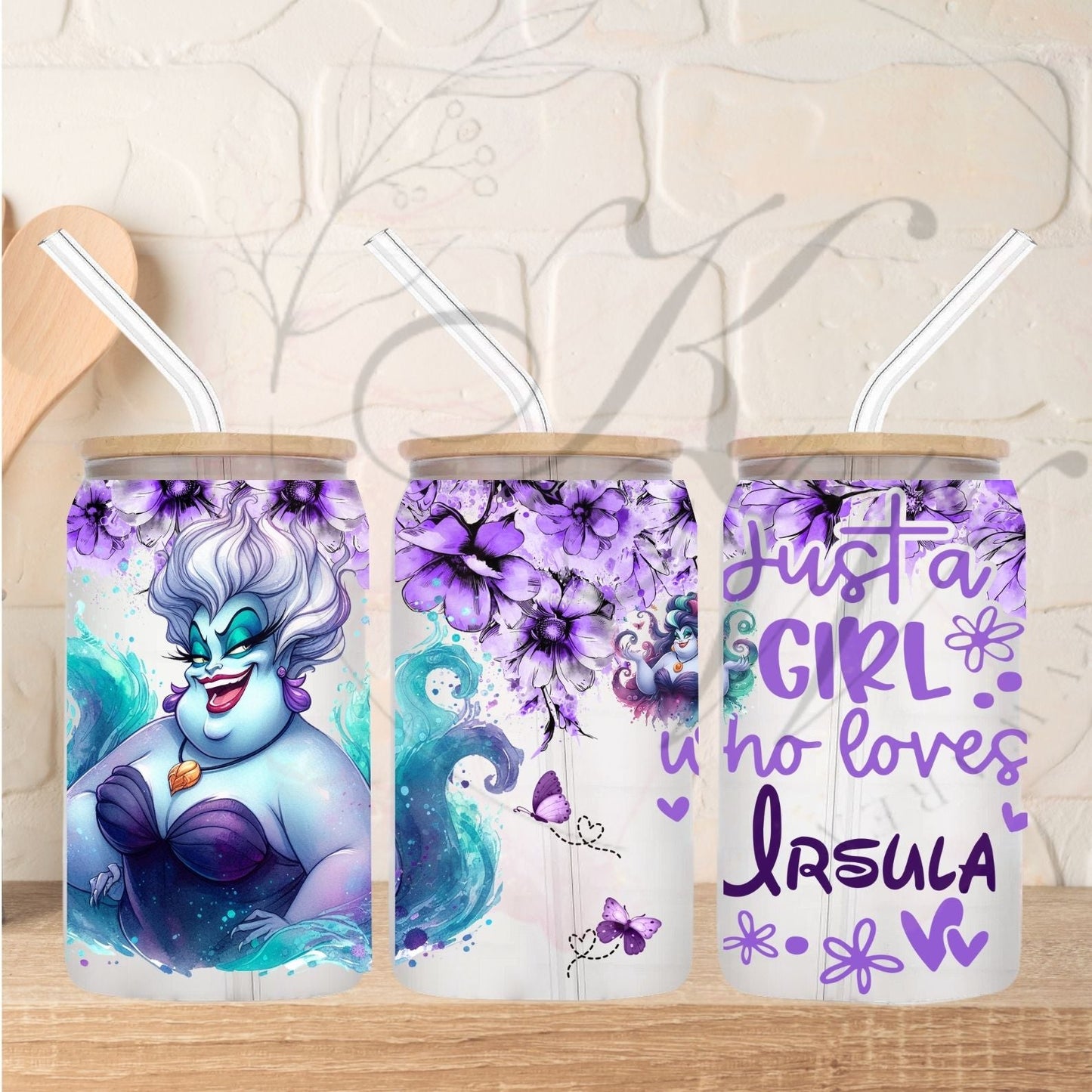 Trinkgläser 16oz Rub Ons "Disney Figuren weiblich" No.400