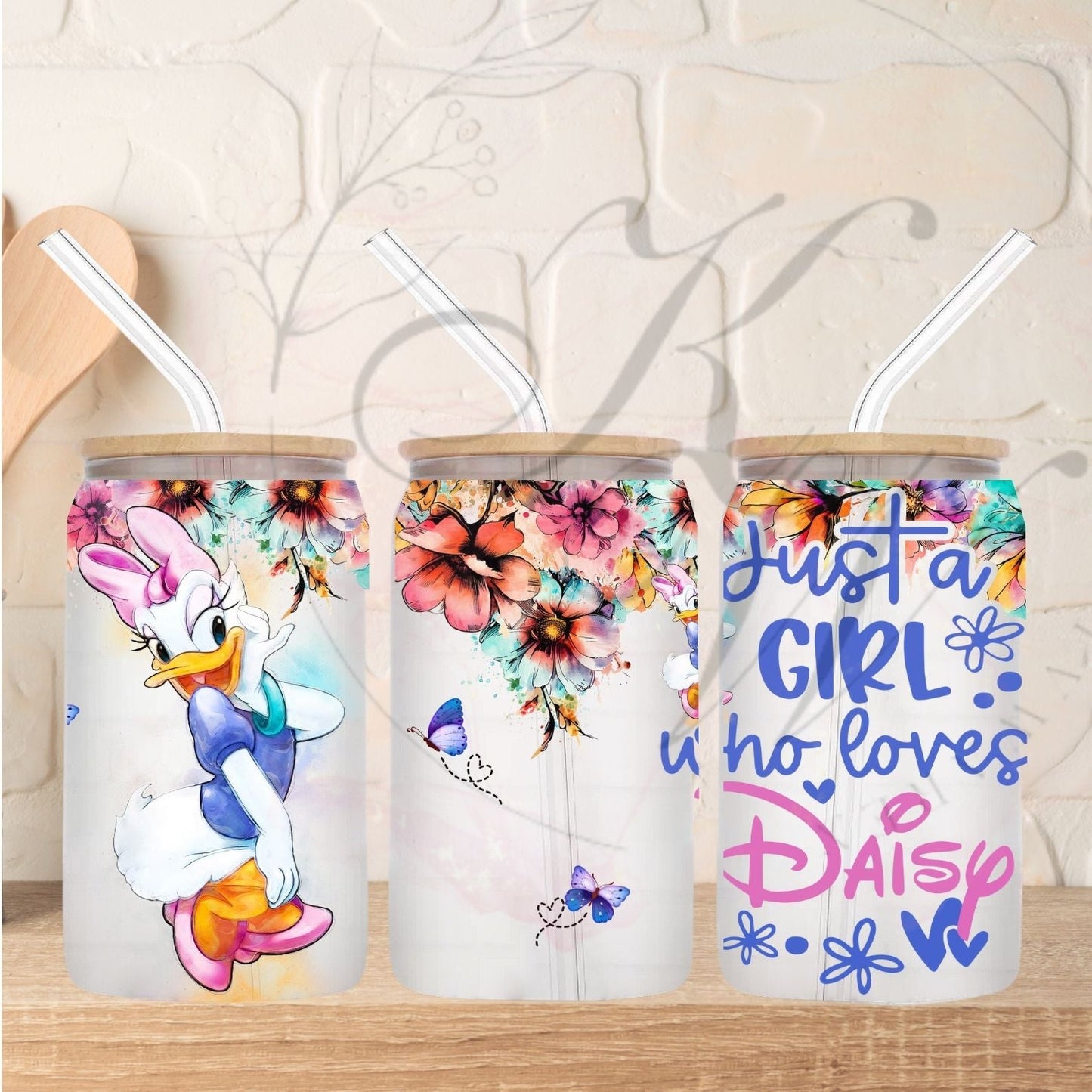 Trinkgläser 16oz Rub Ons "Disney Figuren weiblich" No.400