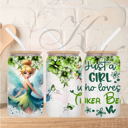 Trinkgläser 16oz Rub Ons "Disney Figuren weiblich" No.400