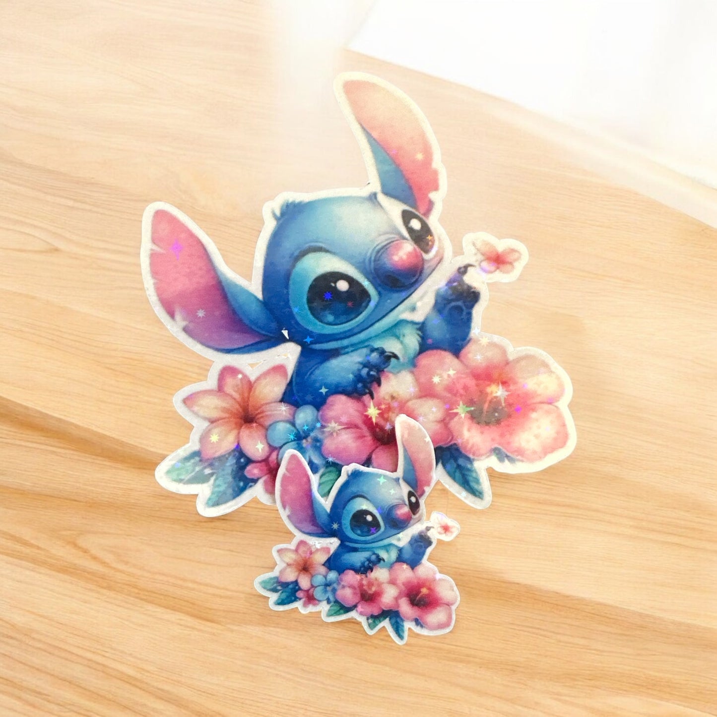 Holografischer Sticker "Stitch Blume 2.0" I Holografisch I Sticker I Aufkleber I Stitch