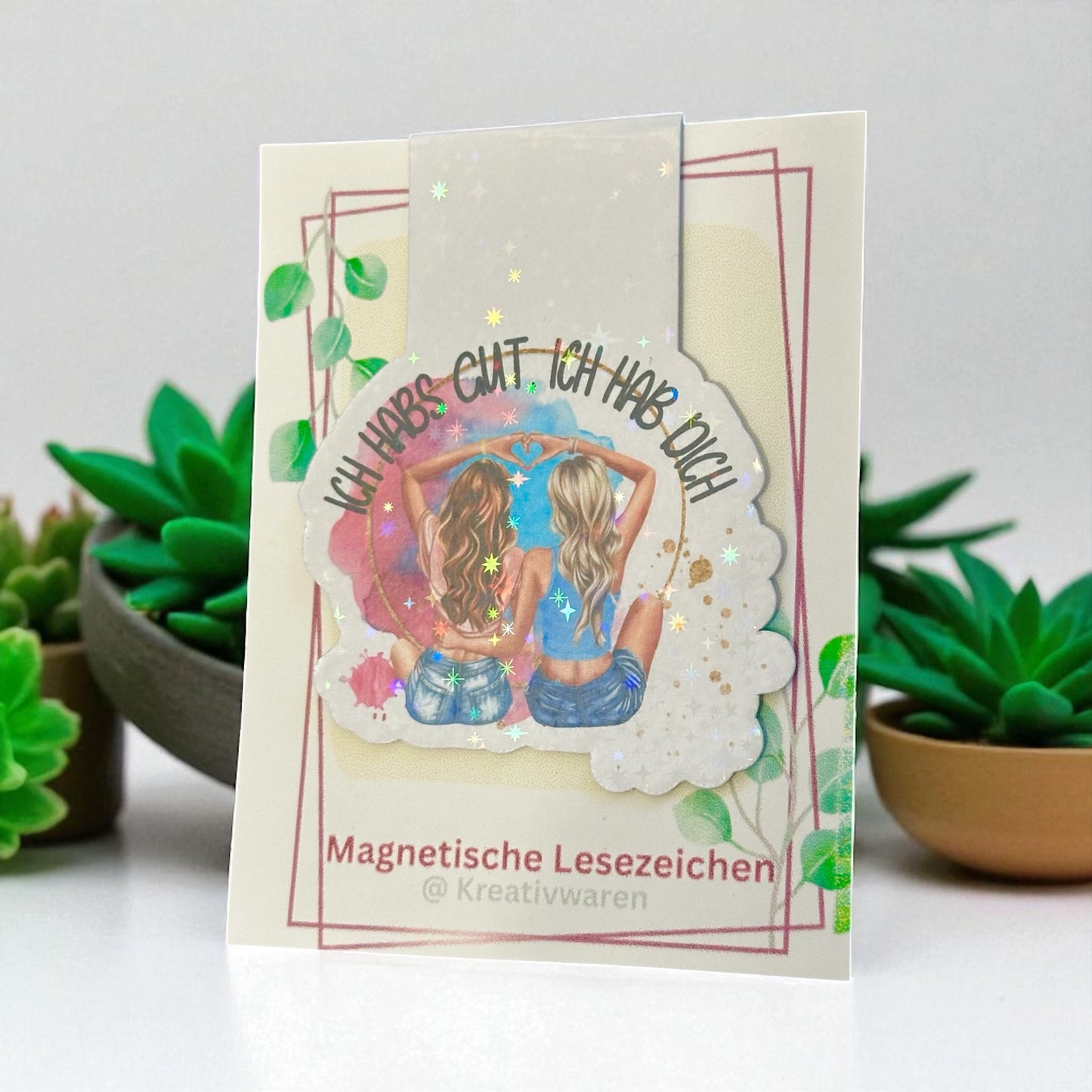 Magnetische Lesezeichen "ich habs gut -ich habe dich Freundschaft"