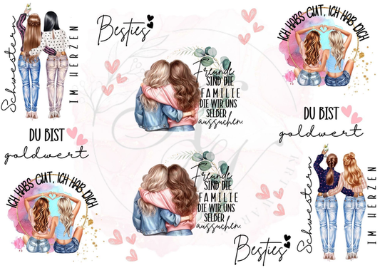 RUB ONS - "Beste Freundin 2.0" | RUBONS | randlos | glänzend | bunt | A5