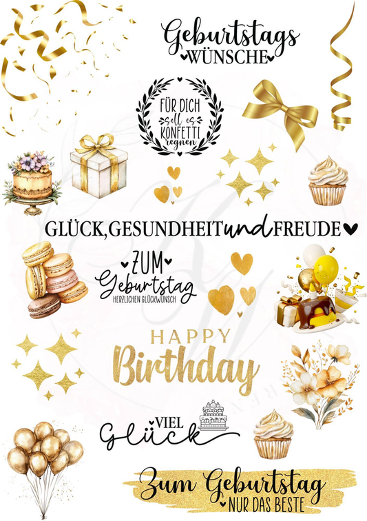 RUB ONS - "Geburtstag Sprüche 2.0" | RUBONS | randlos | glänzend | bunt | A5