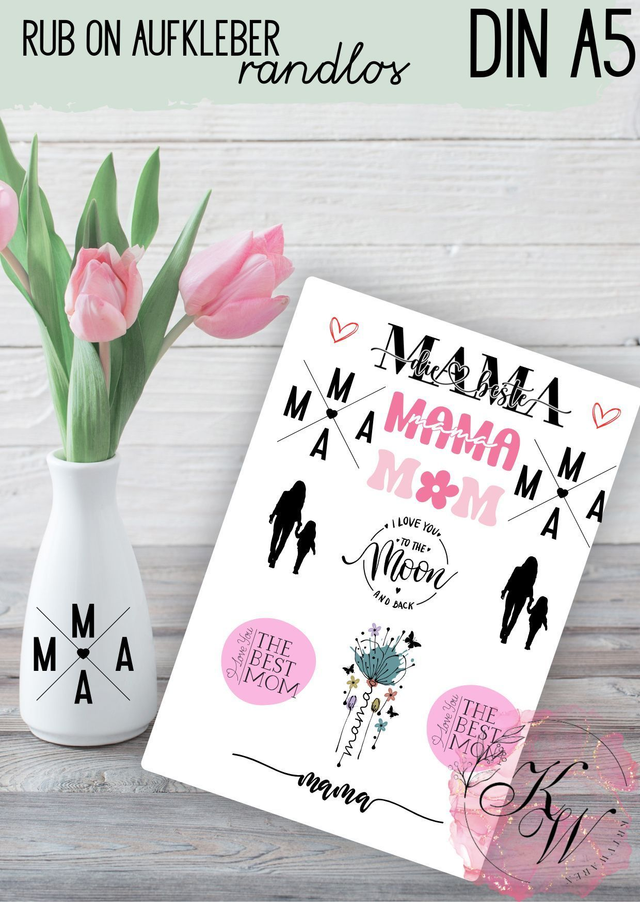 RUB ONS - " MAMA 2.0" | RUBONS | randlos | glänzend | bunt | A5