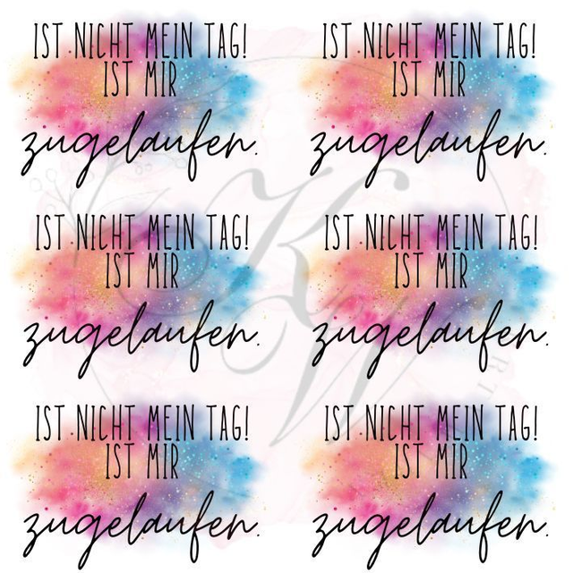 RUB ONS -Ist nicht mein Tag | RUBONS | randlos | glänzend | bunt | 6x6 cm