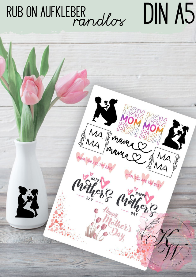 RUB ONS - " MAMA 3.0" | RUBONS | randlos | glänzend | bunt | A5