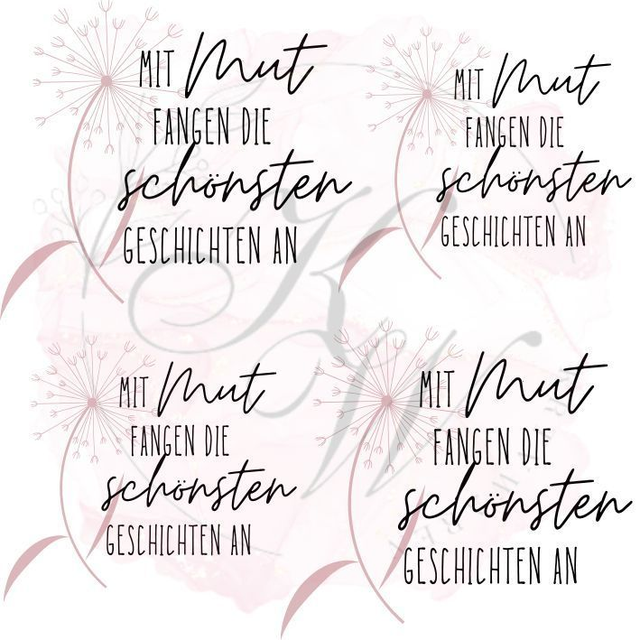 RUB ONS -Mit Mut... | RUBONS | randlos | gl�nzend | bunt | 6x6 cm