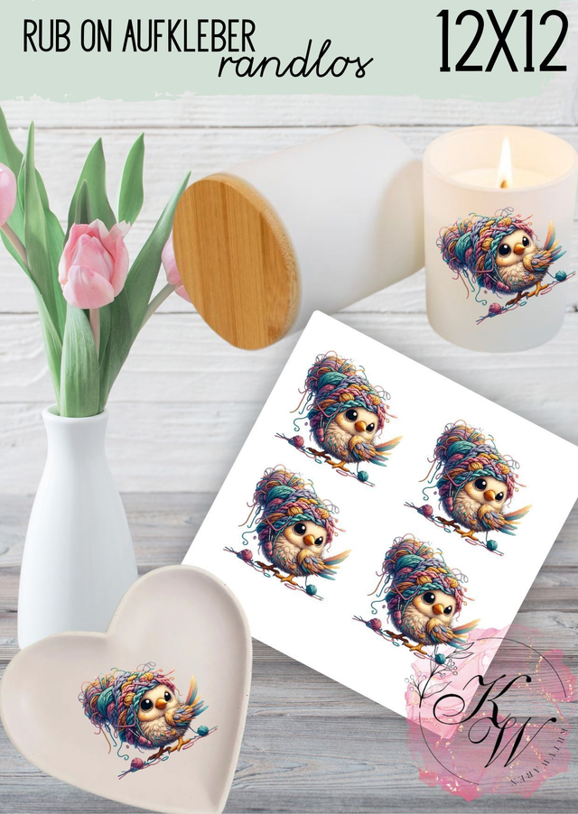 RUB ONS - wolle Vogel 3.0 | RUBONS | randlos | glänzend | bunt |