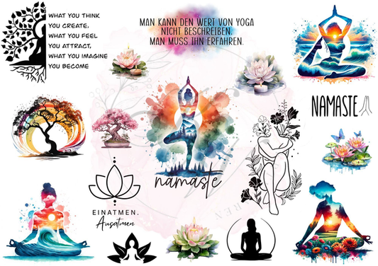 RUB ONS - "Namaste Yoga 2.0" | RUBONS | randlos | glänzend | bunt | A5