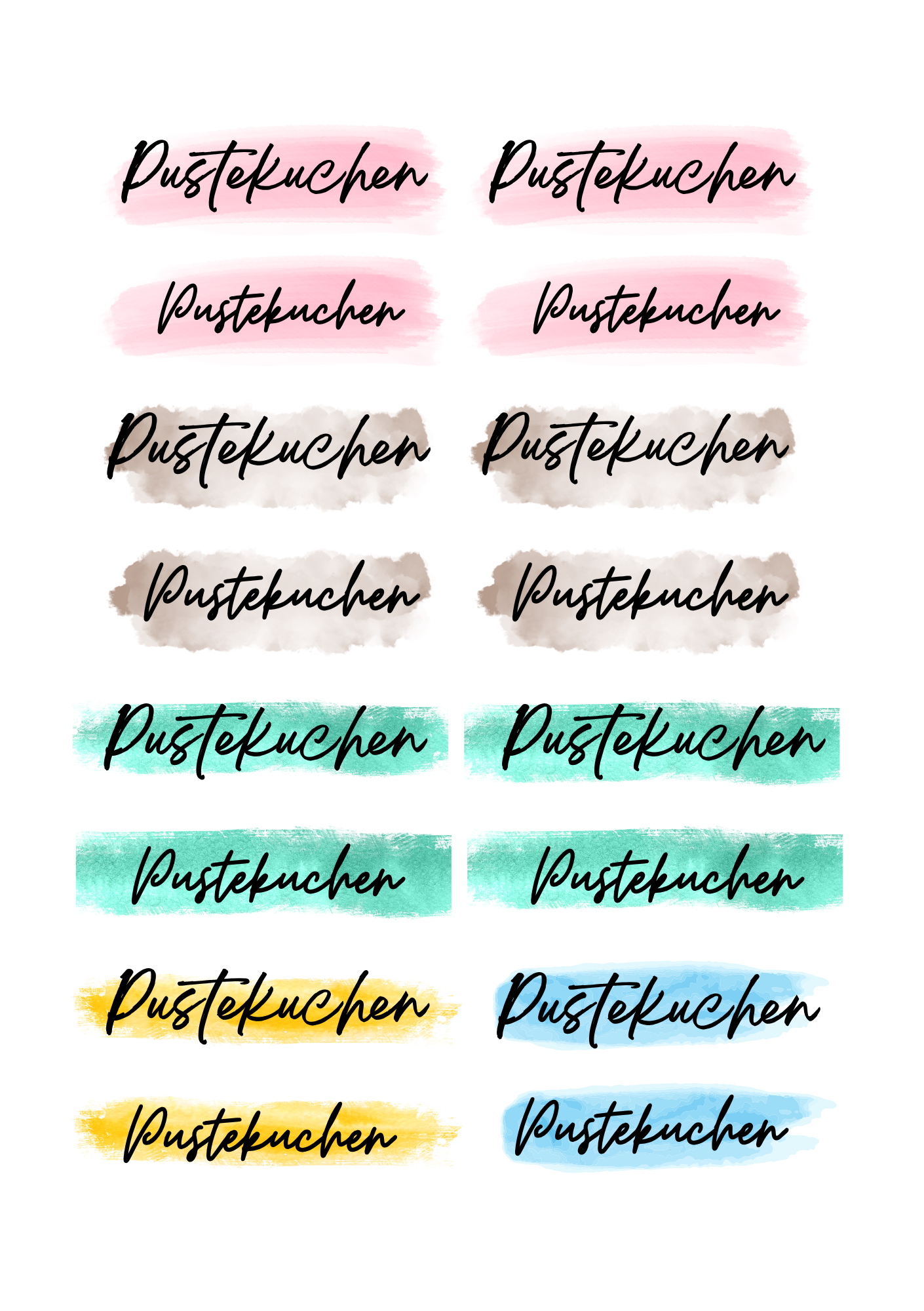 RUB ONS - " Pustekuchen" | RUBONS | randlos | glänzend | bunt | A5