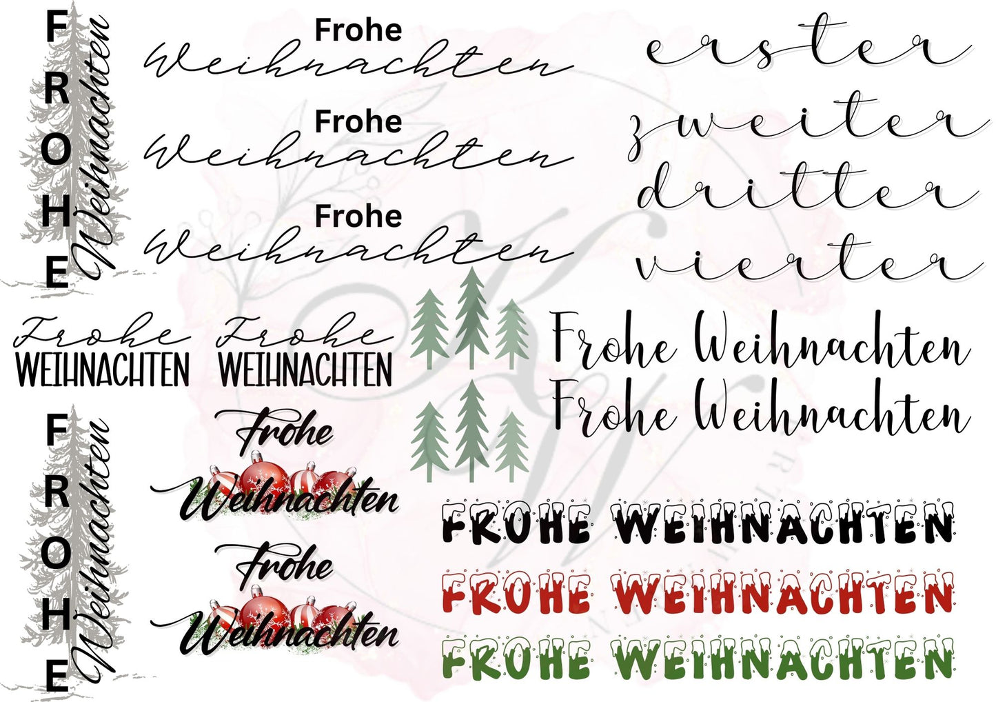 RUB ONS - "Weihnachtsschriftzüge" | RUBONS | randlos | glänzend | A5 | No.403