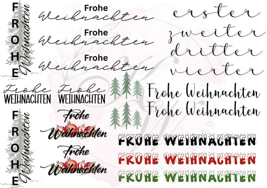 RUB ONS - "Weihnachtsschriftzüge" | RUBONS | randlos | glänzend | A5 | No.403