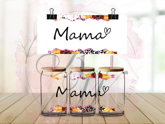Trinkgläser 16oz Rub Ons "Mom" No.530