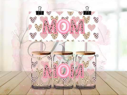 Trinkgläser 16oz Rub Ons "Mom" No.511