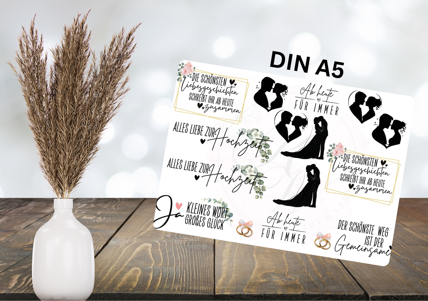 RUB ONS - "HOCHZEIT" | RUBONS | randlos | glänzend | bunt | | A5