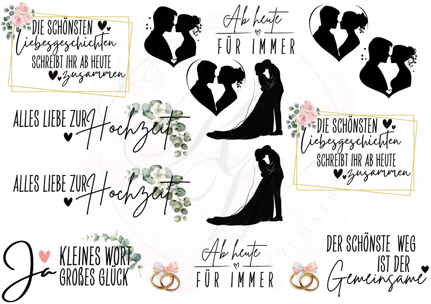 RUB ONS - "HOCHZEIT" | RUBONS | randlos | glänzend | bunt | | A5