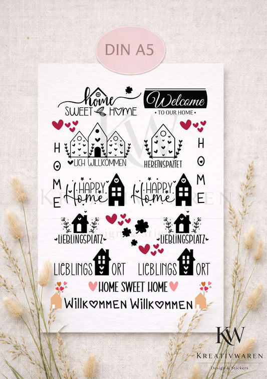 Rub Ons „Lieblingsplatz zu Hause“ – A5 Rub-On Sheet, randlos