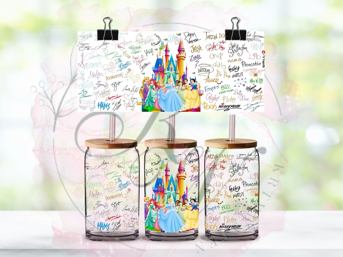 Trinkgläser 16oz Rub Ons "Disney" No.402