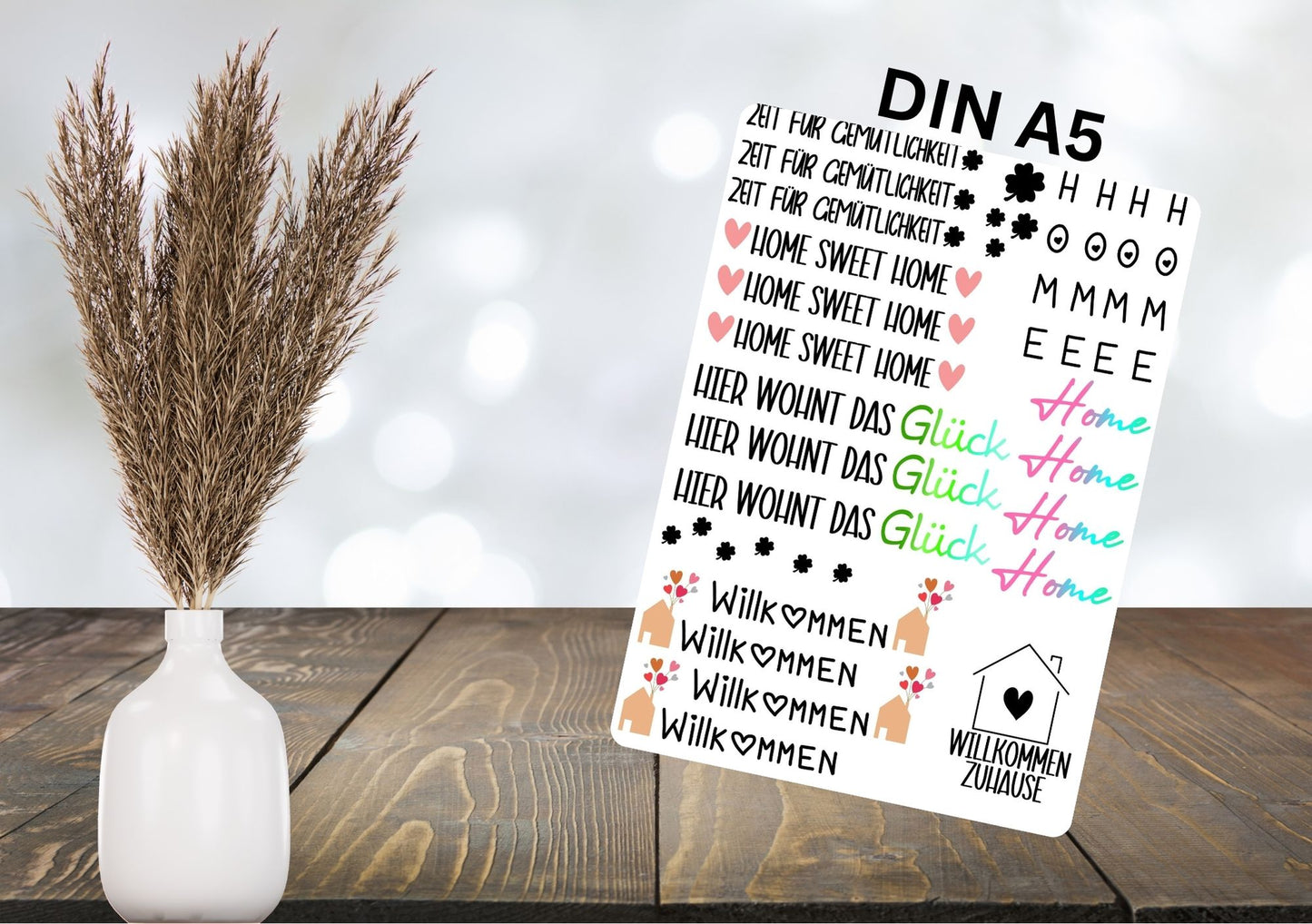 RUB ONS - "Zu Hause" | RUBONS | randlos | glänzend | schwarz und weiss | A5