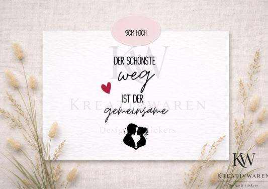 Rub Ons „Der schönste Weg" – Motiv 7 cm, Rub-On, randlos