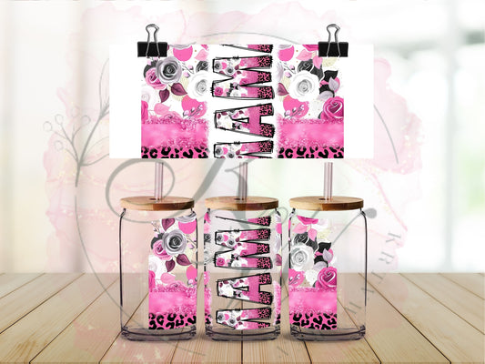 Trinkgläser 16oz Rub Ons "Mom" No.521