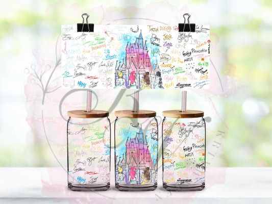 Trinkgläser 16oz Rub Ons "Disney" No.402