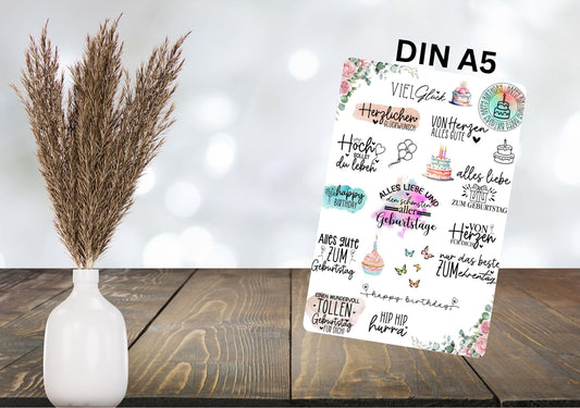 RUB ONS - "Geburtstag Sprüche 3.0" | RUBONS | randlos | glänzend | bunt | A5
