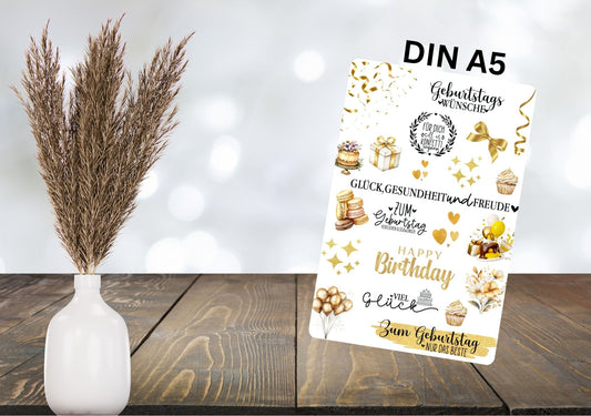 RUB ONS - "Geburtstag Sprüche 2.0" | RUBONS | randlos | glänzend | bunt | A5