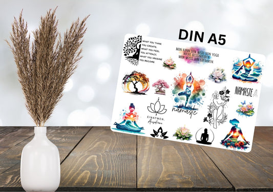 RUB ONS - "Namaste Yoga 2.0" | RUBONS | randlos | glänzend | bunt  |  A5