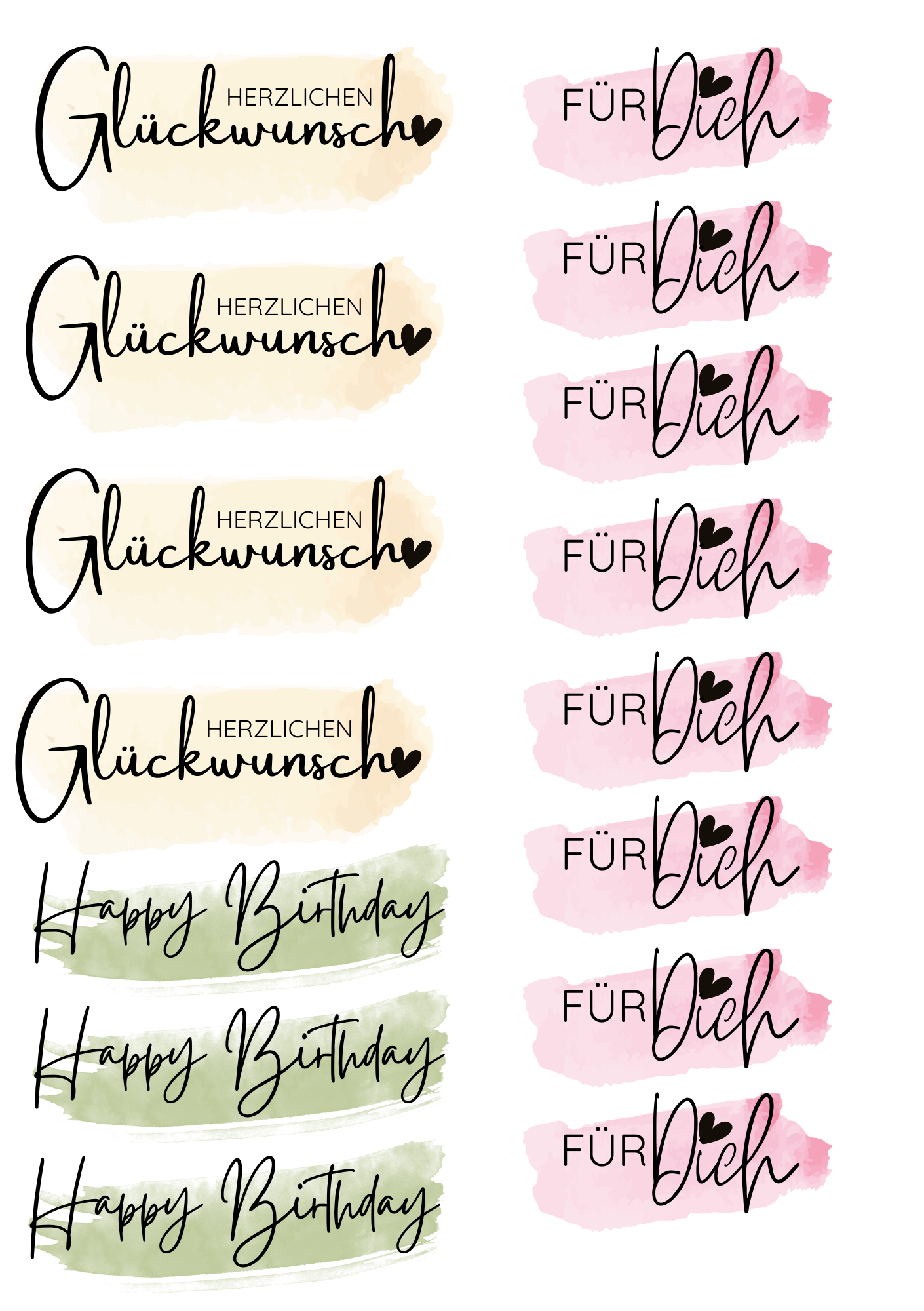 RUB ONS - "Geburtstag" | RUBONS | randlos | glänzend | bunt | A5