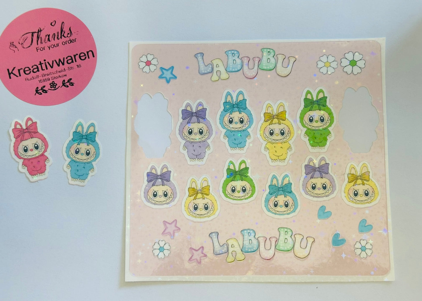 Holografischer Sticker "Labubu Stickerbogen"  I Holografisch  I Sticker  I Aufkleber  I Labubu