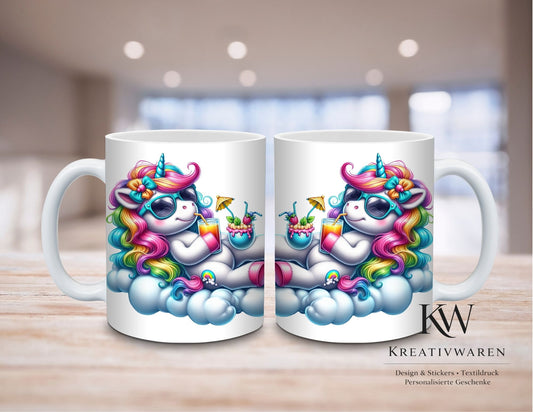 Einhorn Tasse Spruch lustig – „Lass mich in Ruhe“ Becher – witziges Geschenk, Büro Humor, Introvertiert, Regenbogen Einhorn