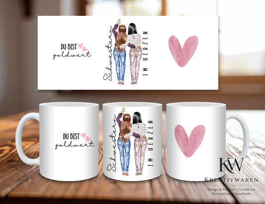 Freundschaftstasse „Du bist goldwert“ 💛 – Liebevolles Geschenk für Herzensmenschen