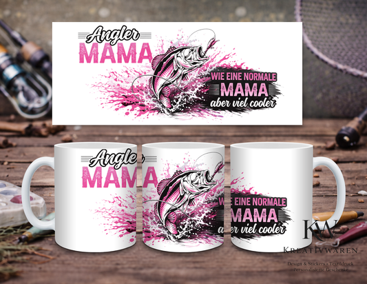 Angler Mama Tasse 🎣💖 – „Wie eine normale Mama, aber viel cooler“ Geschenk