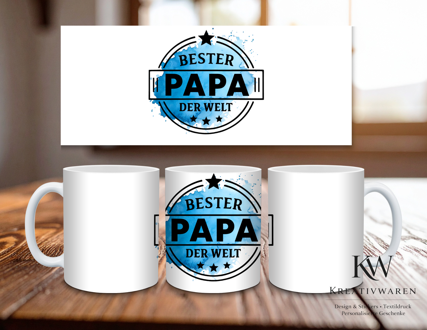 👨‍👧‍👦 „Bester Papa der Welt“ Tasse – Klassisches Geschenk für Papa | Vatertag ☕💙