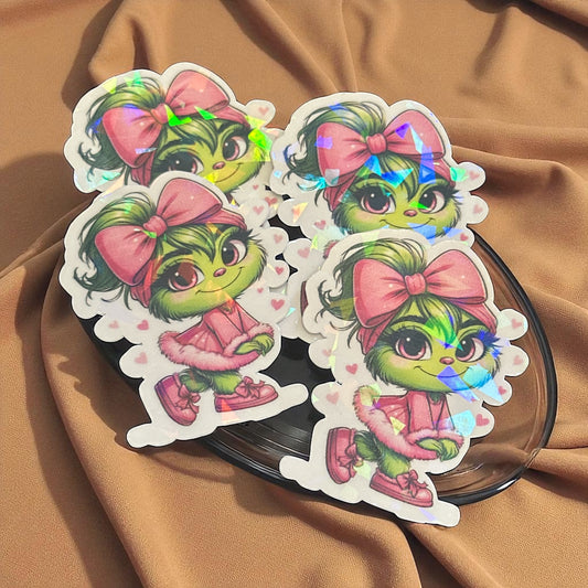 Holografischer Sticker "Grinchgirl 4.0"  I Holografisch  I Sticker  I Aufkleber  I Grinchgirl