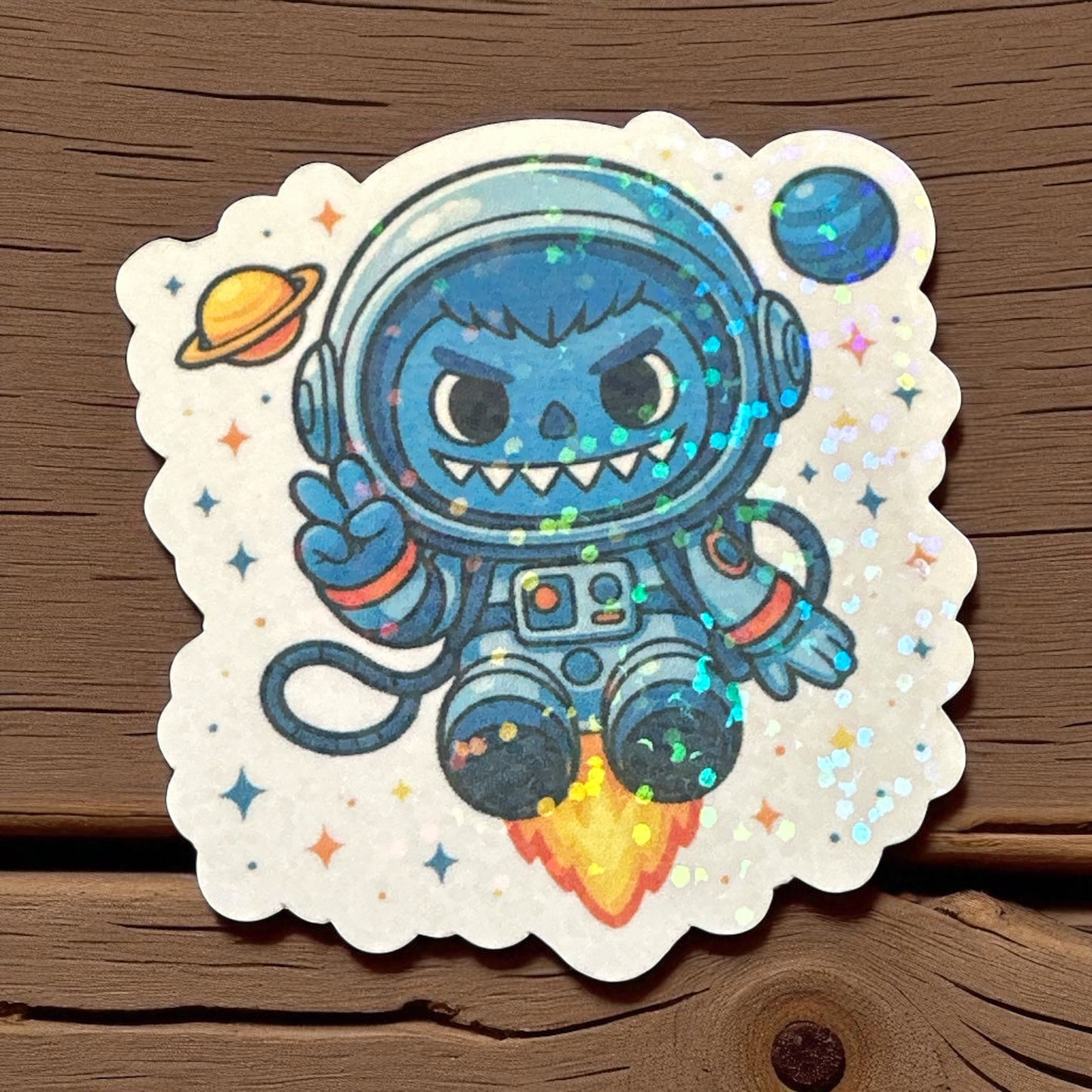 Holografischer Sticker "Labubu Astronaut 2.0"  I Holografisch  I Sticker  I Aufkleber  I Labubu Astronaut