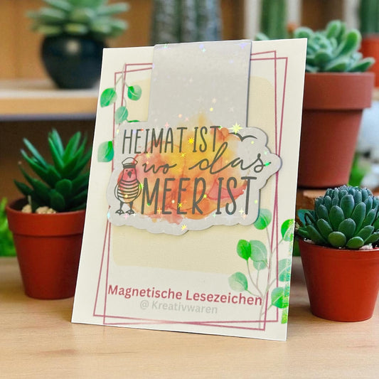 Magnetische Lesezeichen "Heimat ist wo das Meer ist"